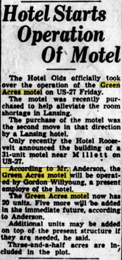 Green Acres Motel - Apr 1955 Changes Hands